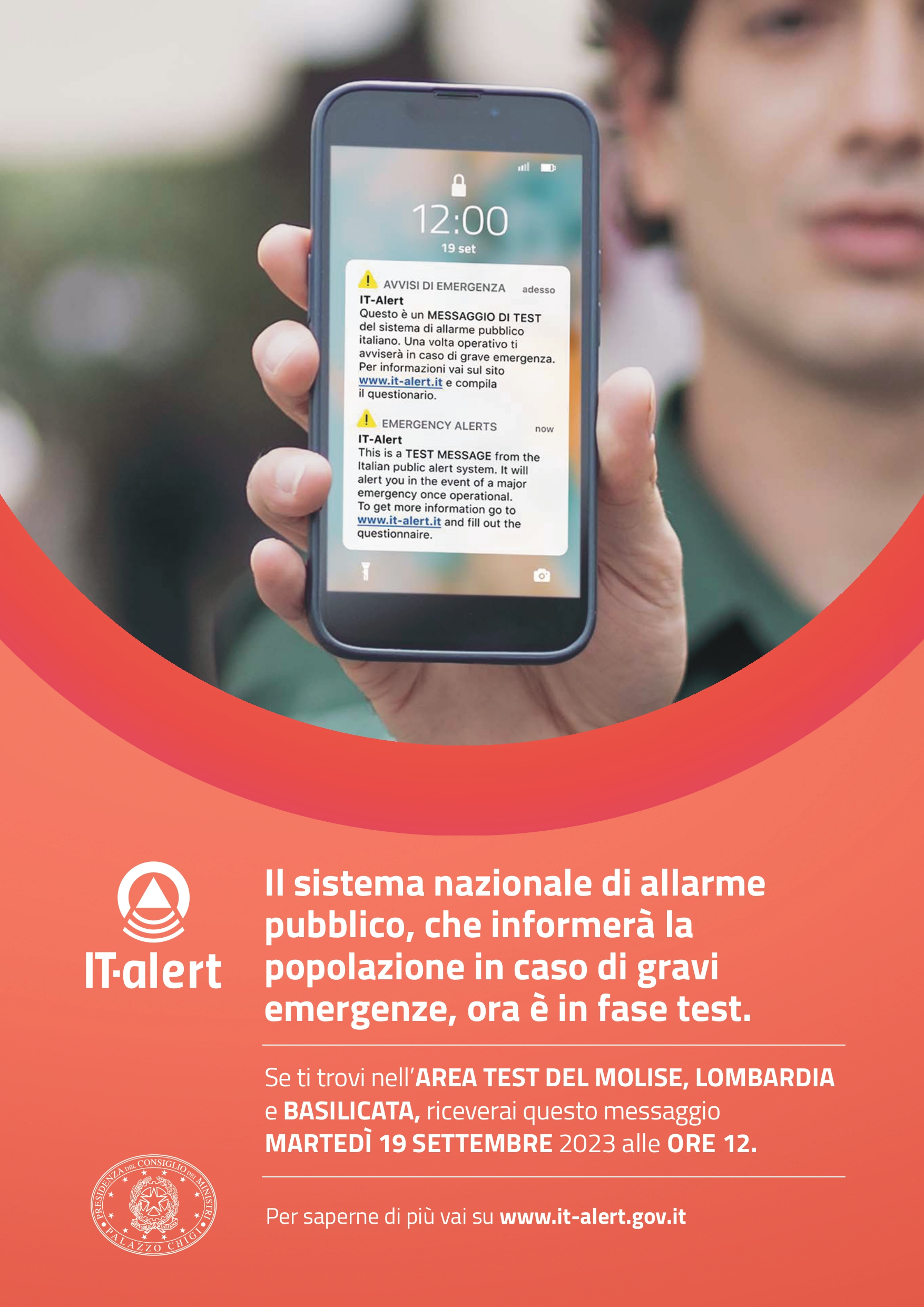 Immagine che raffigura Test di IT-Alert Lombardia 19 settembre